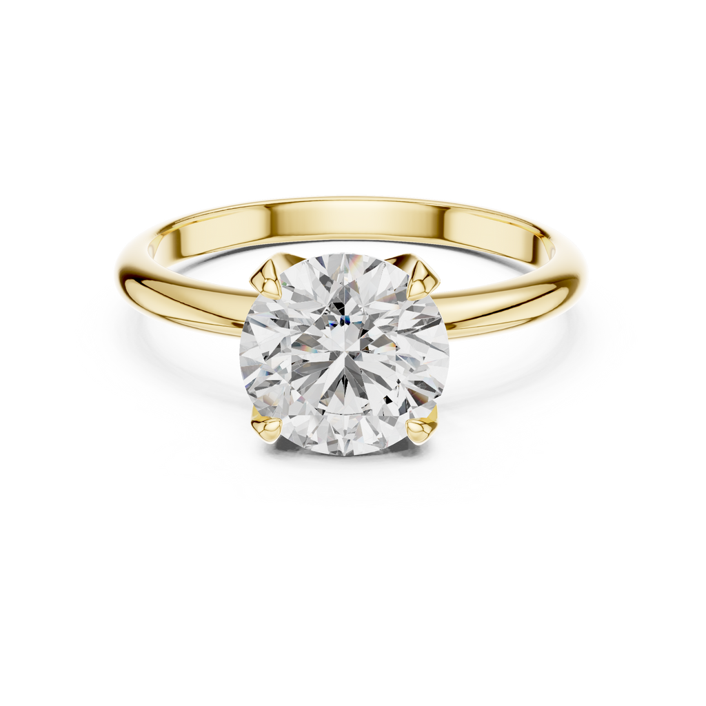 Classic Round Lab Grown Diamond Solitaire Engagement Ring