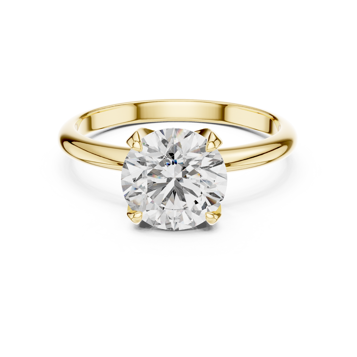 Classic Round Lab Grown Diamond Solitaire Engagement Ring