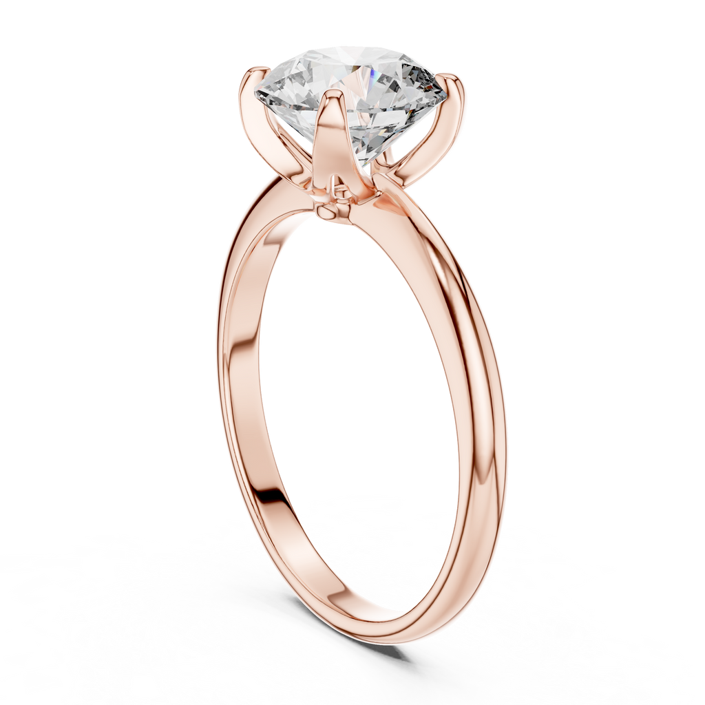 Classic Round Lab Grown Diamond Solitaire Engagement Ring