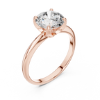 Classic Round Lab Grown Diamond Solitaire Engagement Ring