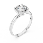 Classic Round Lab Grown Diamond Solitaire Engagement Ring