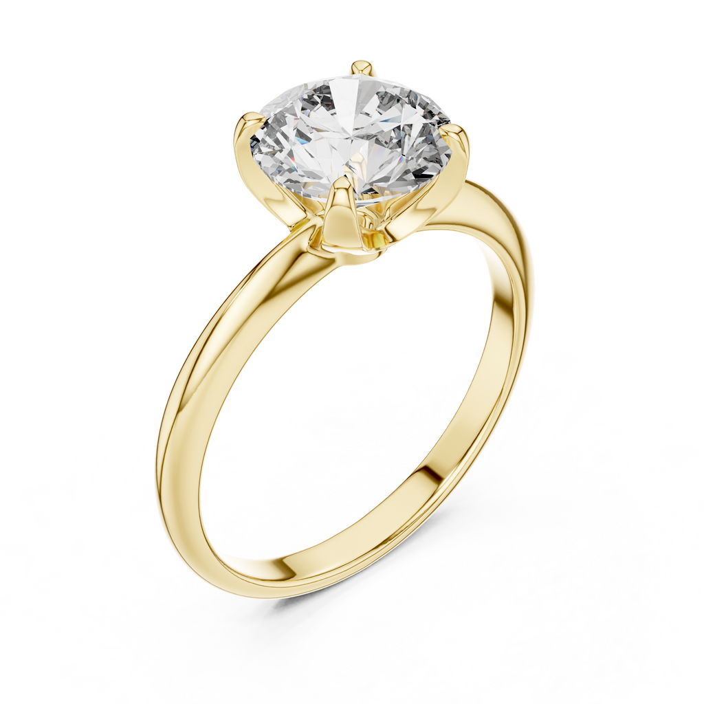 Classic Round Lab Grown Diamond Solitaire Engagement Ring