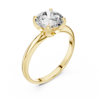 Classic Round Lab Grown Diamond Solitaire Engagement Ring