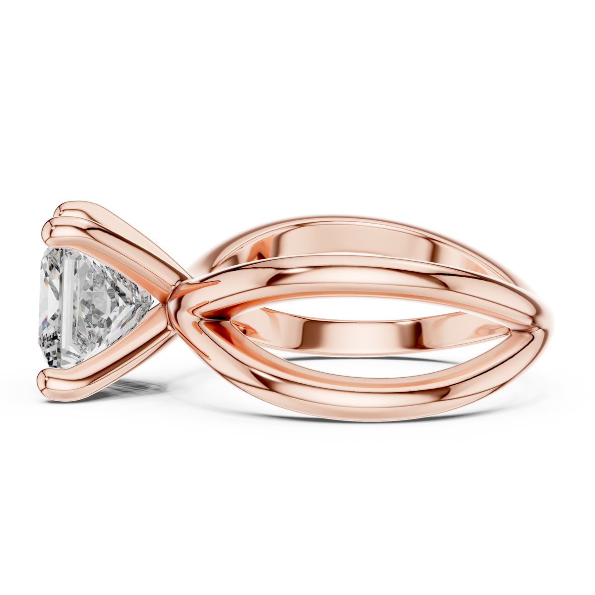 Luxe Crossweave Princess-Cut Lab Grown Diamond Ring