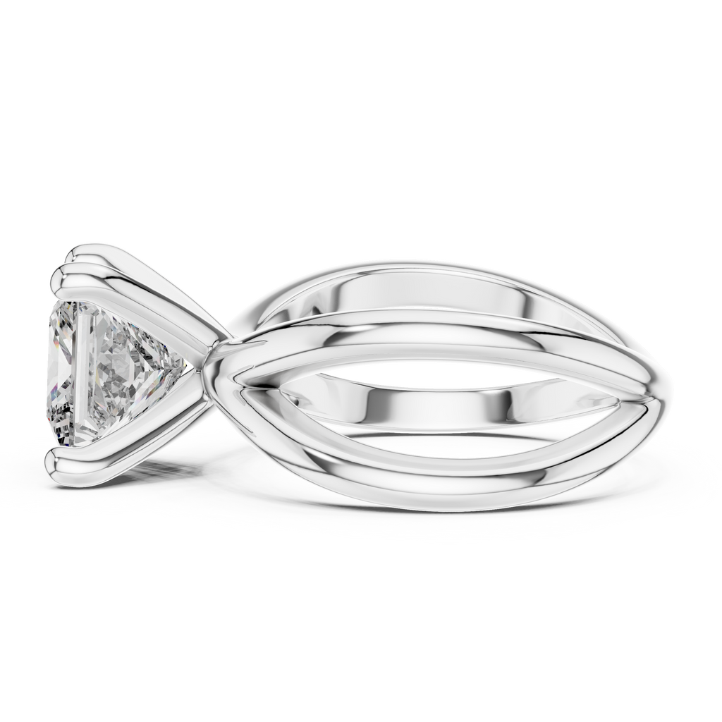 Luxe Crossweave Princess-Cut Lab Grown Diamond Ring