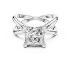 Luxe Crossweave Princess-Cut Lab Grown Diamond Ring