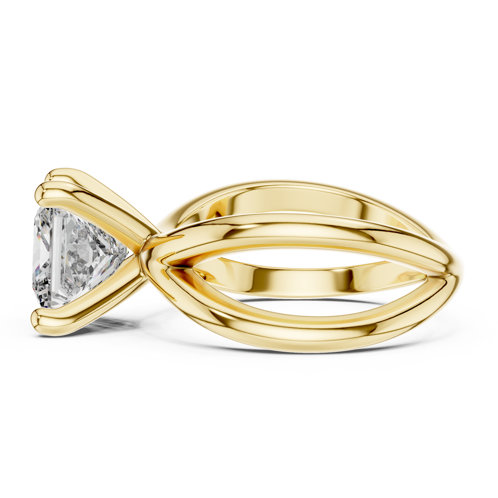 Luxe Crossweave Princess-Cut Lab Grown Diamond Ring