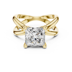 Luxe Crossweave Princess-Cut Lab Grown Diamond Ring