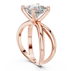 Luxe Crossweave Princess-Cut Lab Grown Diamond Ring