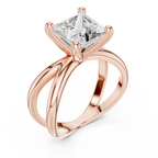 Luxe Crossweave Princess-Cut Lab Grown Diamond Ring