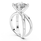 Luxe Crossweave Princess-Cut Lab Grown Diamond Ring