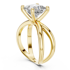 Luxe Crossweave Princess-Cut Lab Grown Diamond Ring