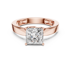 Regal Square Lab Grown Diamond Solitaire Ring.