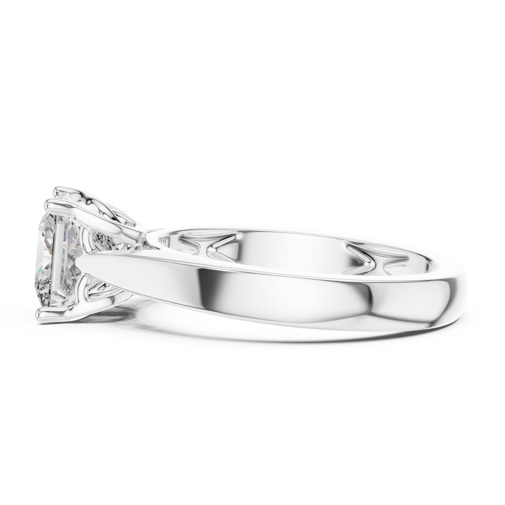 Regal Square Lab Grown Diamond Solitaire Ring.