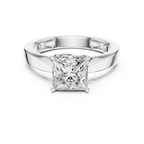 Regal Square Lab Grown Diamond Solitaire Ring.