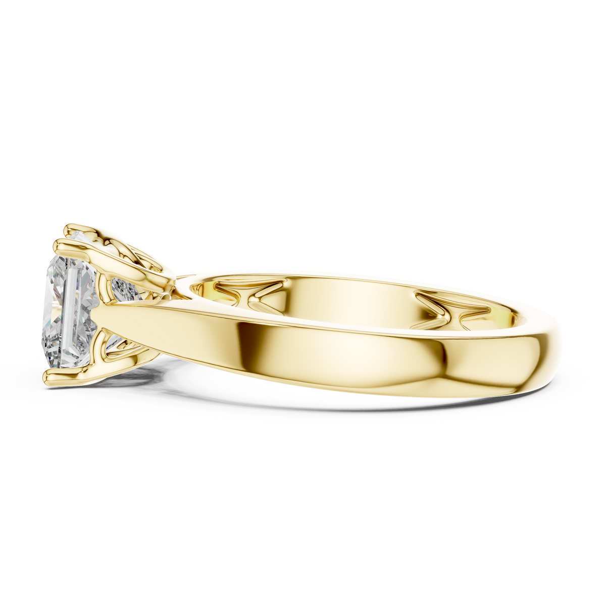 Regal Square Lab Grown Diamond Solitaire Ring.