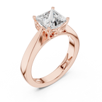 Regal Square Lab Grown Diamond Solitaire Ring.