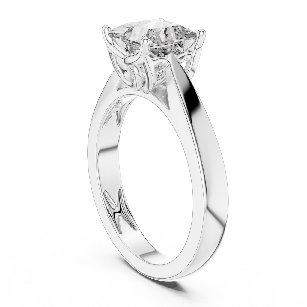 Regal Square Lab Grown Diamond Solitaire Ring.