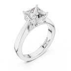 Regal Square Lab Grown Diamond Solitaire Ring.