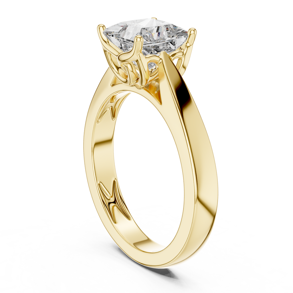 Regal Square Lab Grown Diamond Solitaire Ring.