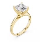 Prinzessschliff-Diamant in einer modernen Kathedralenfassung