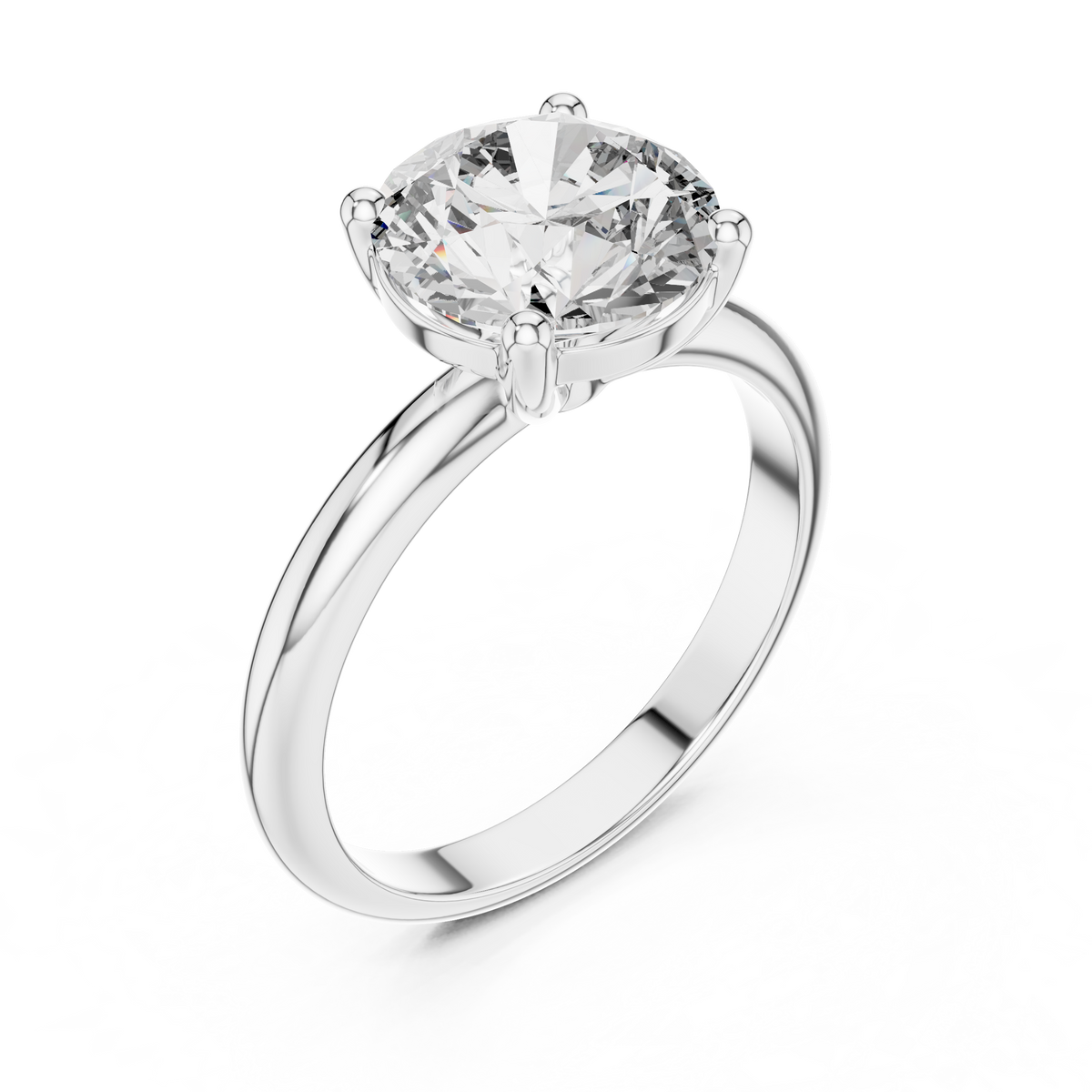 Celestara Round-Cut Lab Grown Diamond Solitaire Ring
