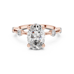 Oval Radiance Lab Grown Diamond Three-Stone Ring.