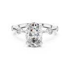 Oval Radiance Lab Grown Diamond Three-Stone Ring.