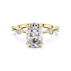 Oval Radiance Lab Grown Diamond Three-Stone Ring.