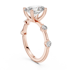 Oval Radiance Lab Grown Diamond Three-Stone Ring.