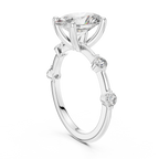 Oval Radiance Lab Grown Diamond Three-Stone Ring.