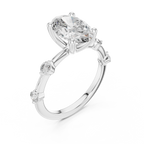 Oval Radiance Lab Grown Diamond Three-Stone Ring.