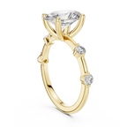 Oval Radiance Lab Grown Diamond Three-Stone Ring.
