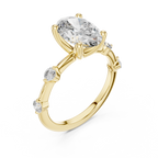 Oval Radiance Lab Grown Diamond Three-Stone Ring.