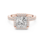 Princess Cut Lab Grown Diamond Halo Ring