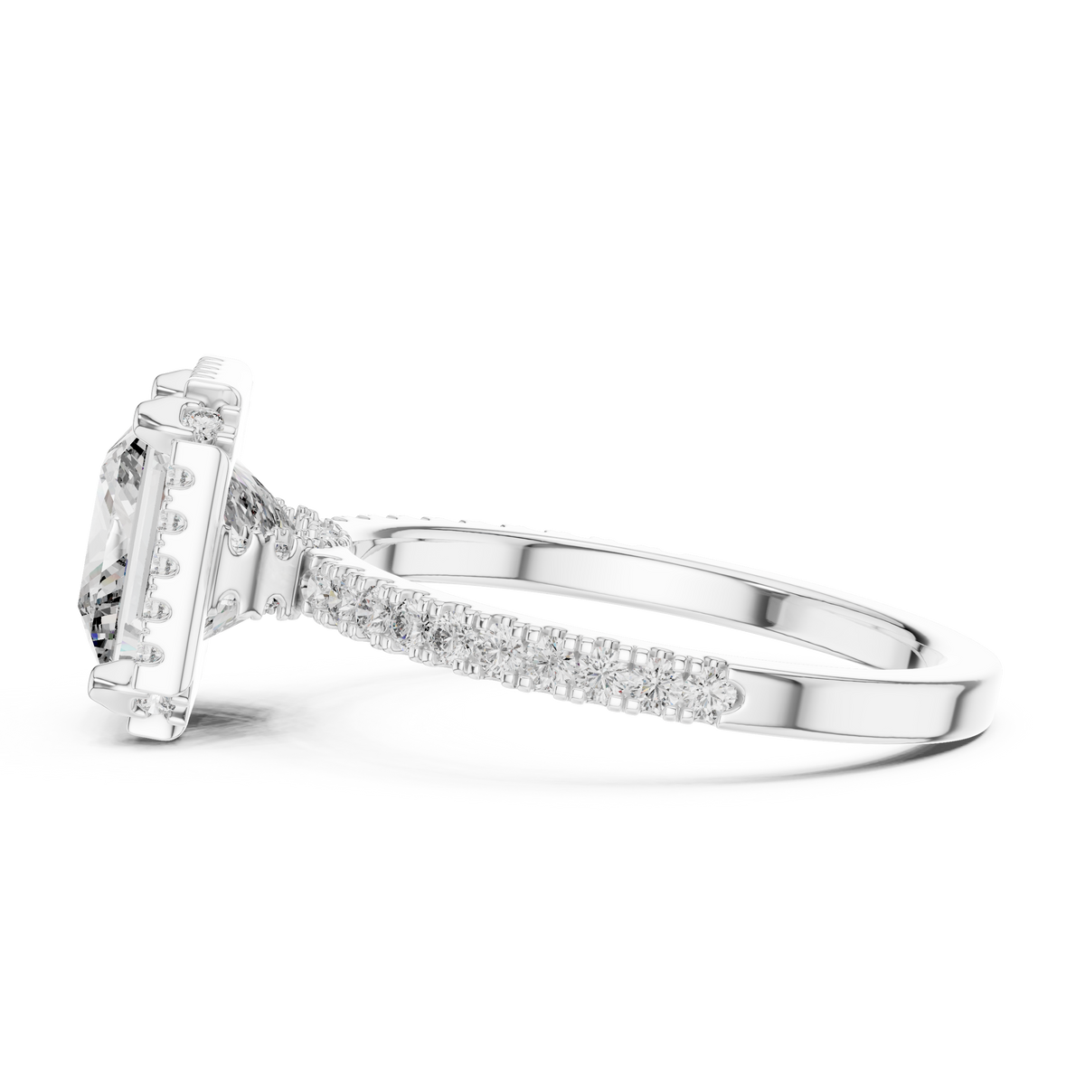 Princess Cut Lab Grown Diamond Halo Ring