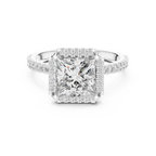 Princess Cut Lab Grown Diamond Halo Ring