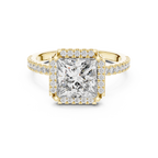Princess Cut Lab Grown Diamond Halo Ring