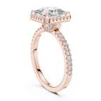 Princess Cut Lab Grown Diamond Halo Ring