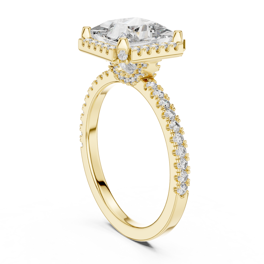 Princess Cut Lab Grown Diamond Halo Ring