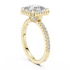 Princess Cut Lab Grown Diamond Halo Ring
