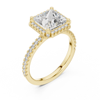 Princess Cut Lab Grown Diamond Halo Ring