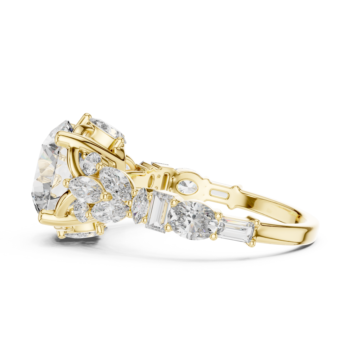 Brilliant Crest Round Lab Grown Diamond Three-Stone Ring