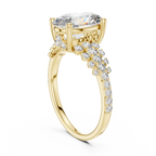 Oval Halo Lab Grown Diamond Floral Engagement Ring