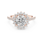 Floral Radiance Round Lab Grown Diamond Halo Ring