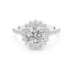 Floral Radiance Round Lab Grown Diamond Halo Ring