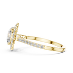 Floral Radiance Round Lab Grown Diamond Halo Ring