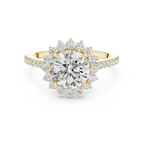 Floral Radiance Round Lab Grown Diamond Halo Ring
