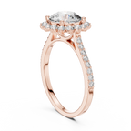 Floral Radiance Round Lab Grown Diamond Halo Ring