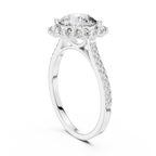 Floral Radiance Round Lab Grown Diamond Halo Ring